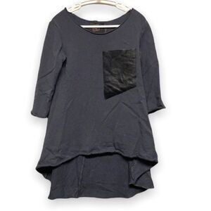 Lennard Taylor Sustainable Fashion Toddler 18-24 Month Grey Hi-Low Tunic Dress